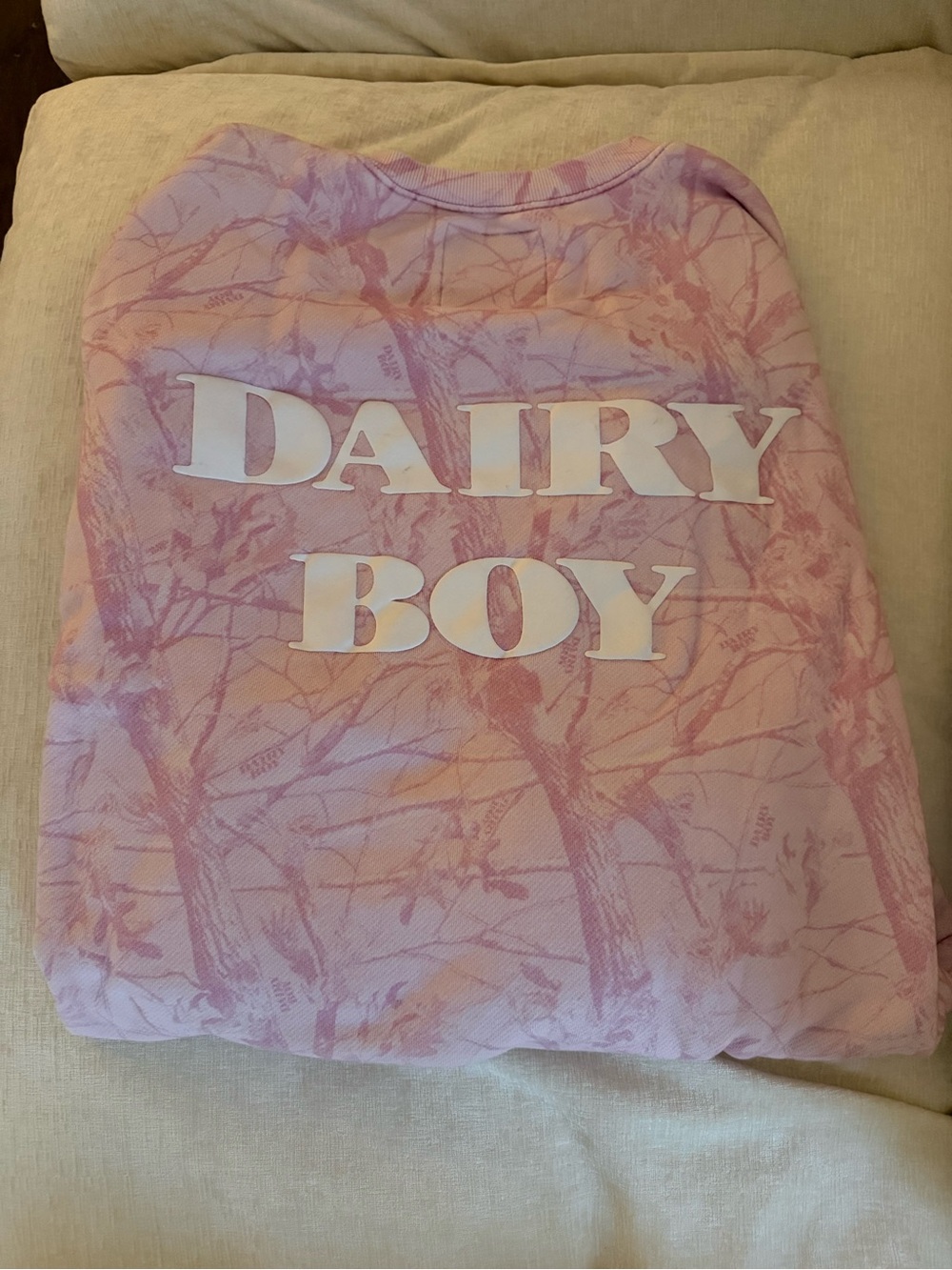 Dairy Boy Pink Tie-Dye Crewneck Sweatshirt